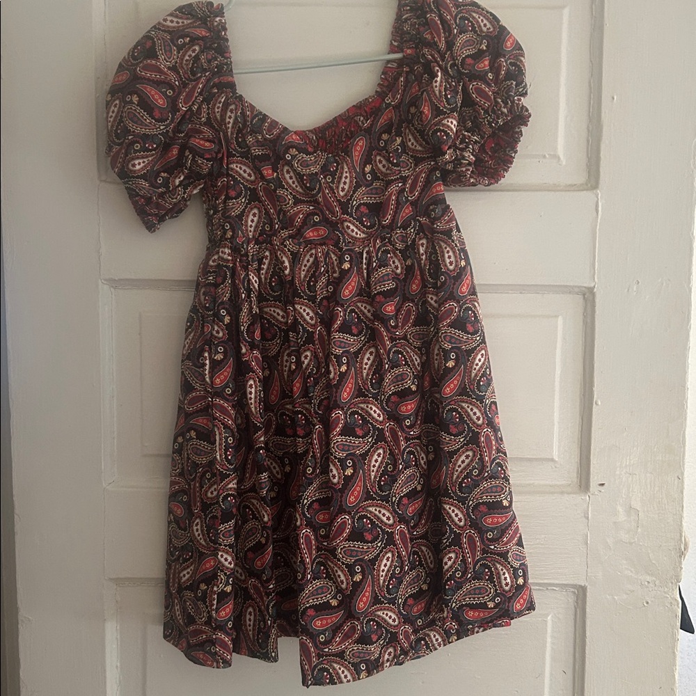 Fashion brand company Paisley Puff Sleeve Dress